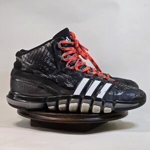 Adidas Crazyquick Shoes Mens Size 11.5 Black White Red Basketball Mid Top Q33456